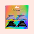 Confezione GOT beauty con quattro pinze fermacapelli assortite lilla e nere